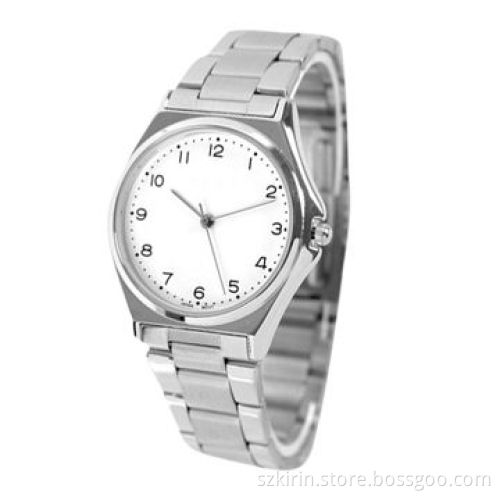 Metal watch, stainless steel case, Japan movement, folded stainless steel band